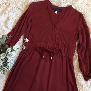 Burgundy dress